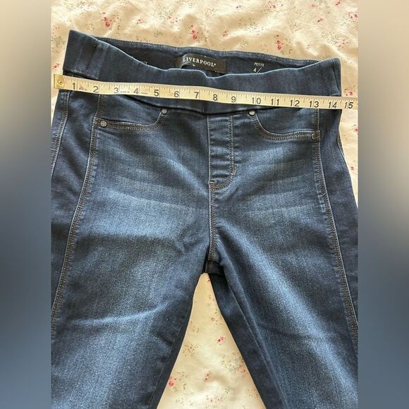 Liverpool Ankle Skinny Jeans Women's 4 Petite Pull On Mid Rise EUC - Picture 6 of 8